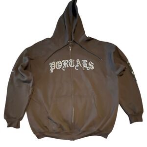 Melanie Martinez Portals Zip Up Hoodie Brown XXLarge‎ Graphic Print
